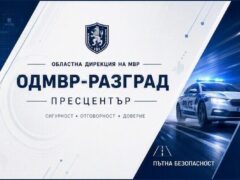 Полицейски автомобил по време на пътна проверка